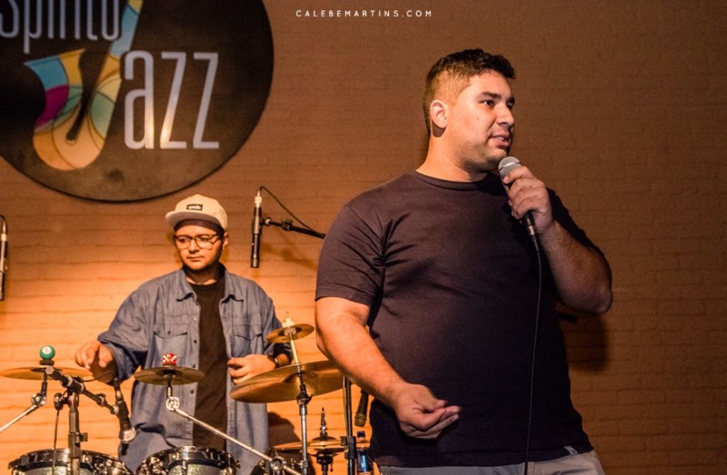 Workshop com Alexandre Fininho no palco do Spírito Jazz, em Vitória, ES