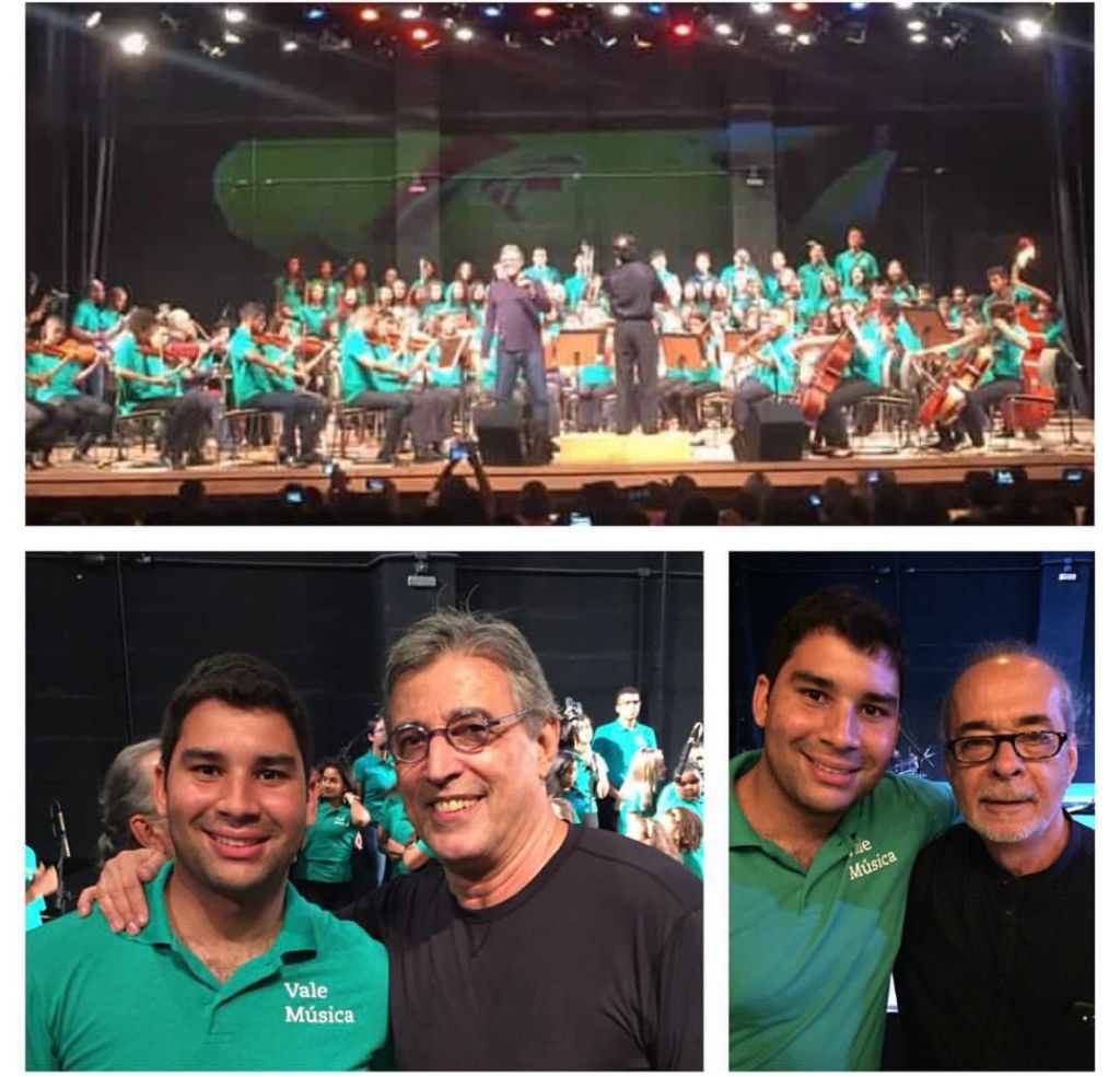 Apresentação do Projeto Vale Música ES e Eduardo Pirajá ao lado do músico Ivan Lins